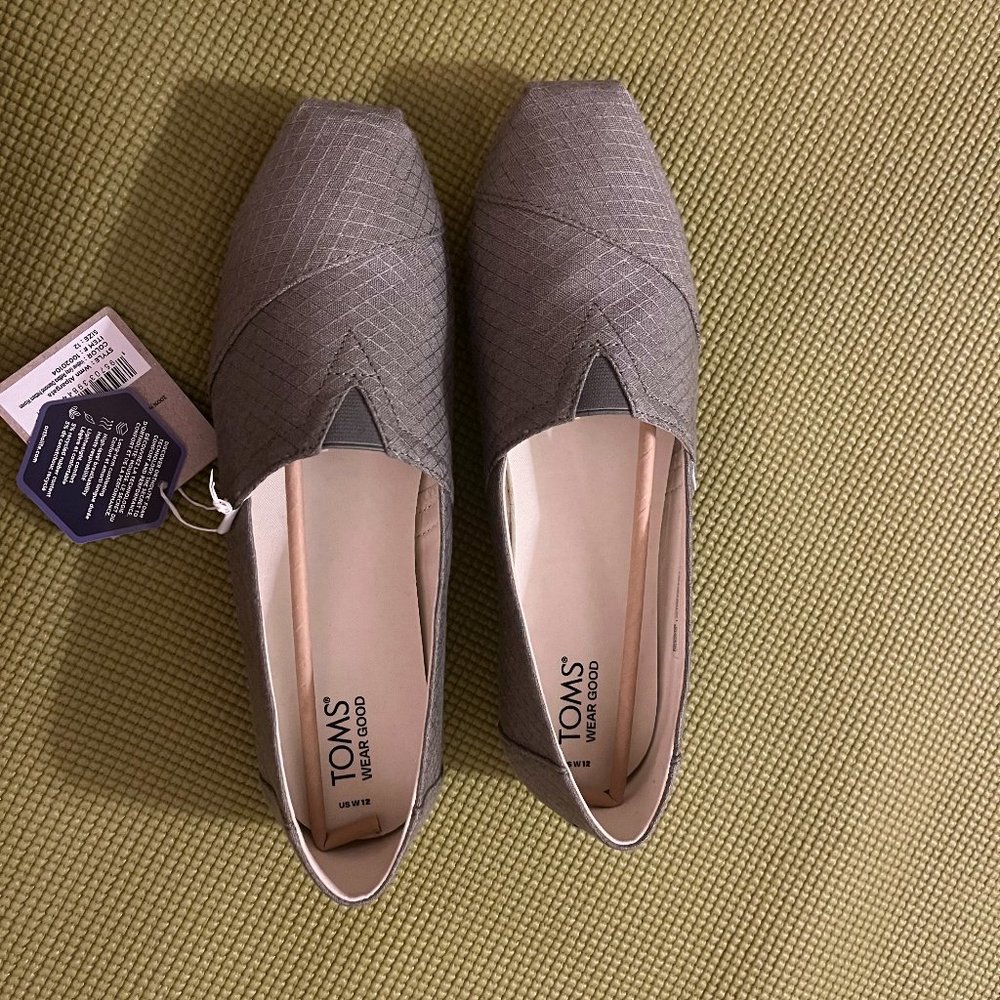 Diamond Grey TOMS Alpargatas womens 12/ mens 10